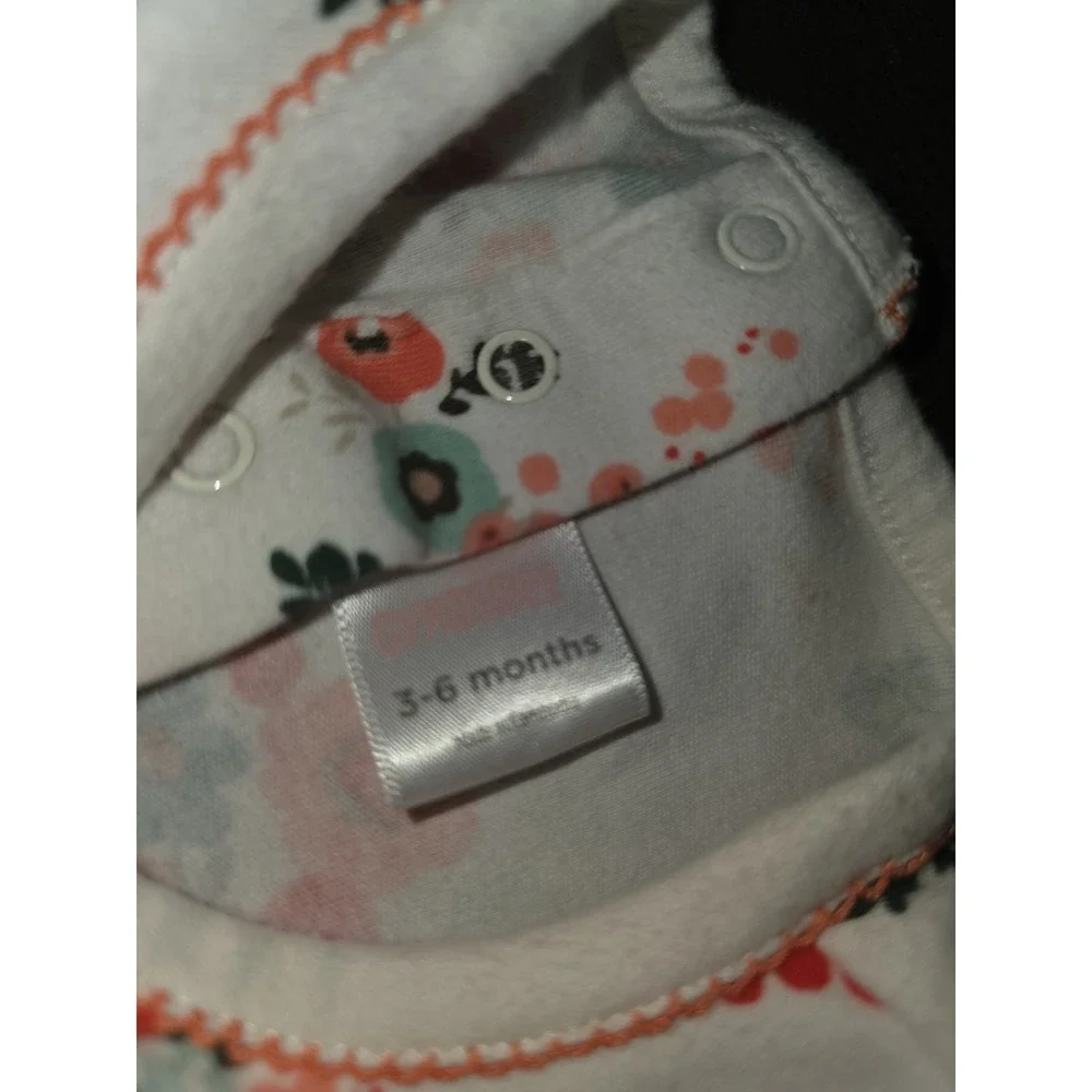 Gymboree layette line forest sprouts floral one piece‎ sleeper size 3 6 months